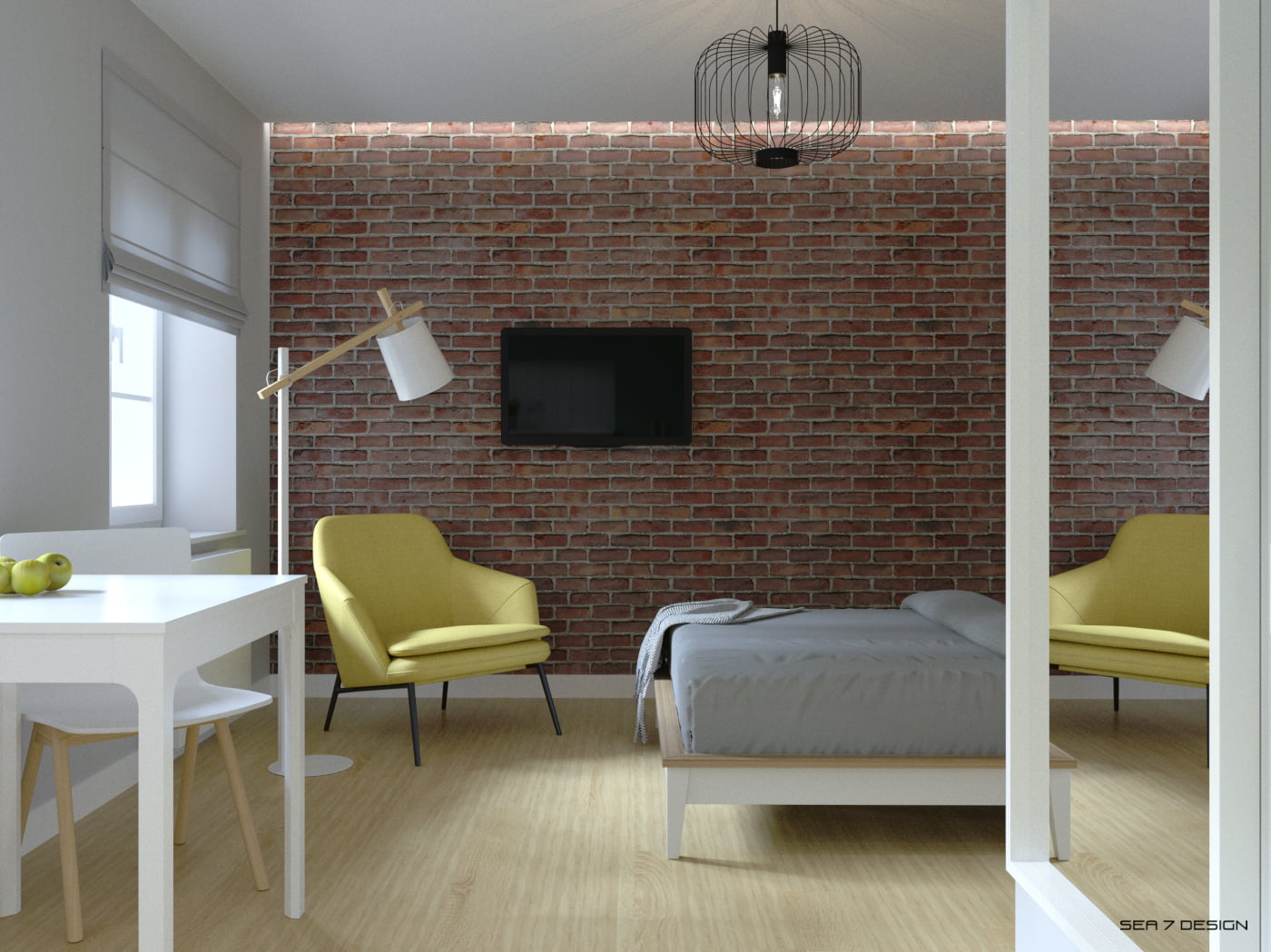 Sopot apartment for rent green mist bedroom