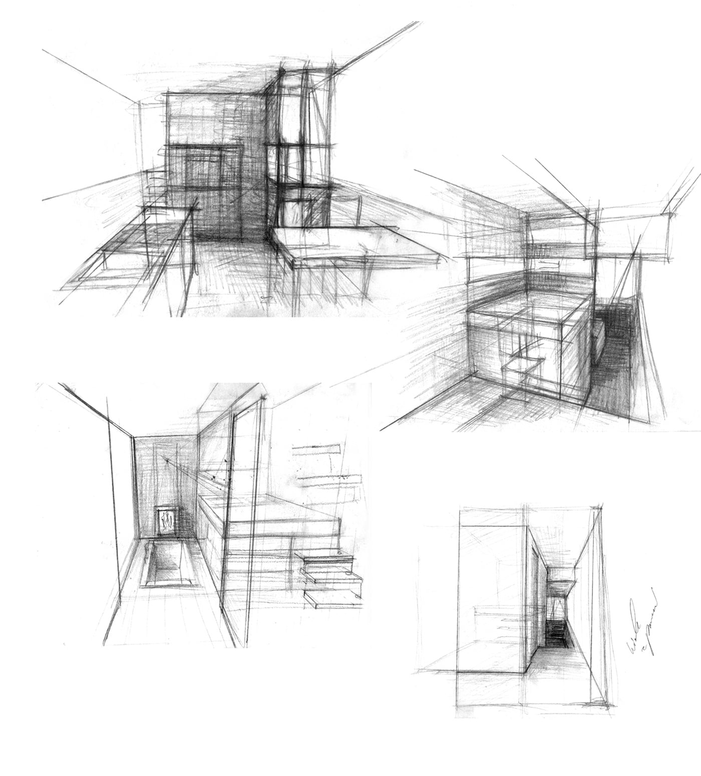 houseboat sketches interior design